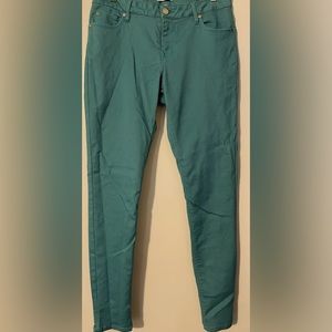 Express Teal Mid Rise Skinny Pant-Size 12